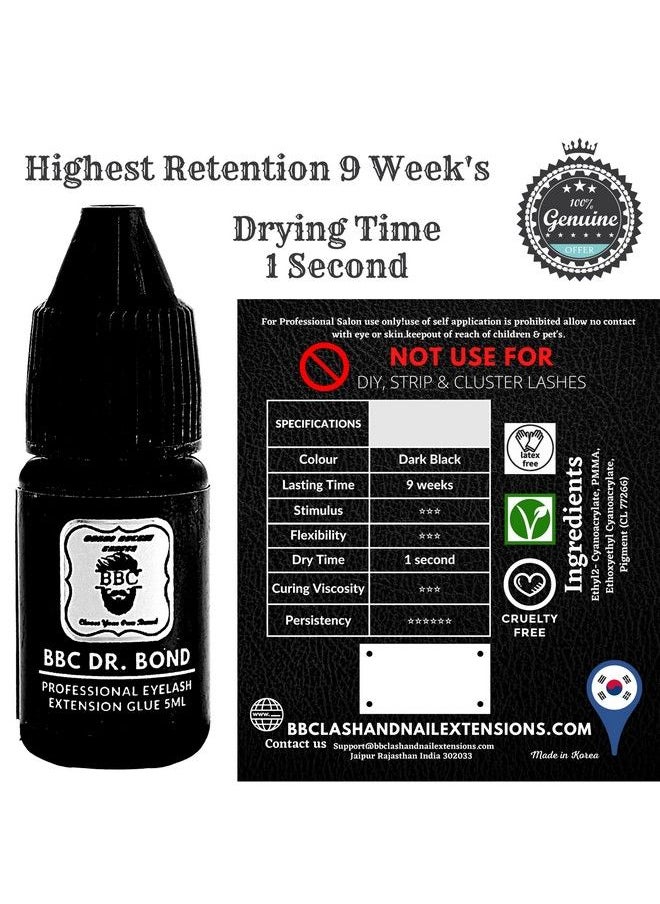 BBC Bbc Professional Dr Bond Eyelash Extension Glue 5Ml + Bbc Ultra Lash Bonder 20 Ml  - Image 3