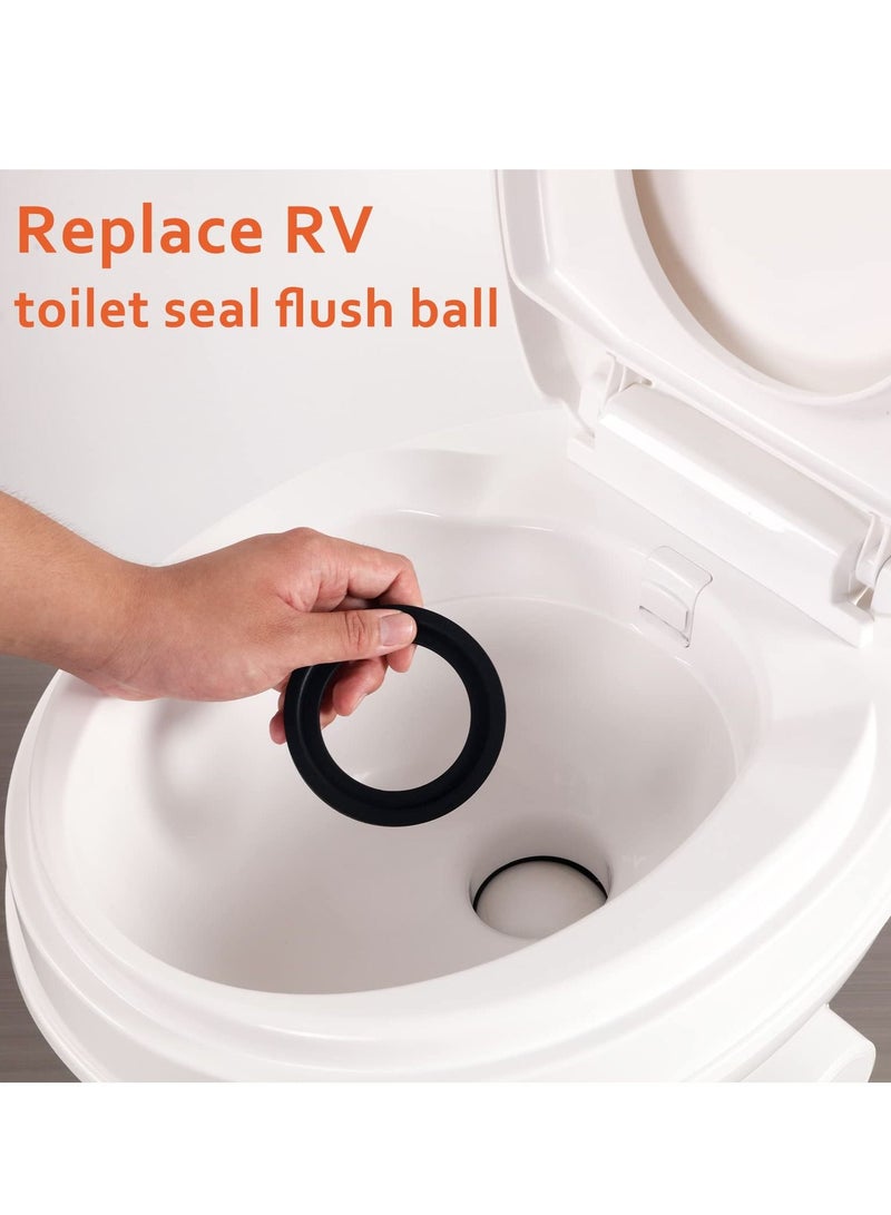 SYOSI RV Toilet Flush Ball Seal Replacement RV Accessories Flush Ball Gaskets for Dometic 300/310/320, Perfect Replacing Solve The Toilet Leakage Problem, Part Number 385311658 (2 Pack)  - Image 4