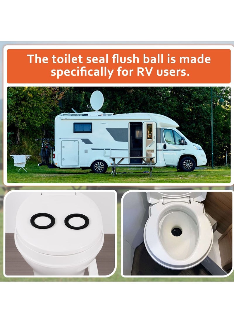 SYOSI RV Toilet Flush Ball Seal Replacement RV Accessories Flush Ball Gaskets for Dometic 300/310/320, Perfect Replacing Solve The Toilet Leakage Problem, Part Number 385311658 (2 Pack)  - Image 2
