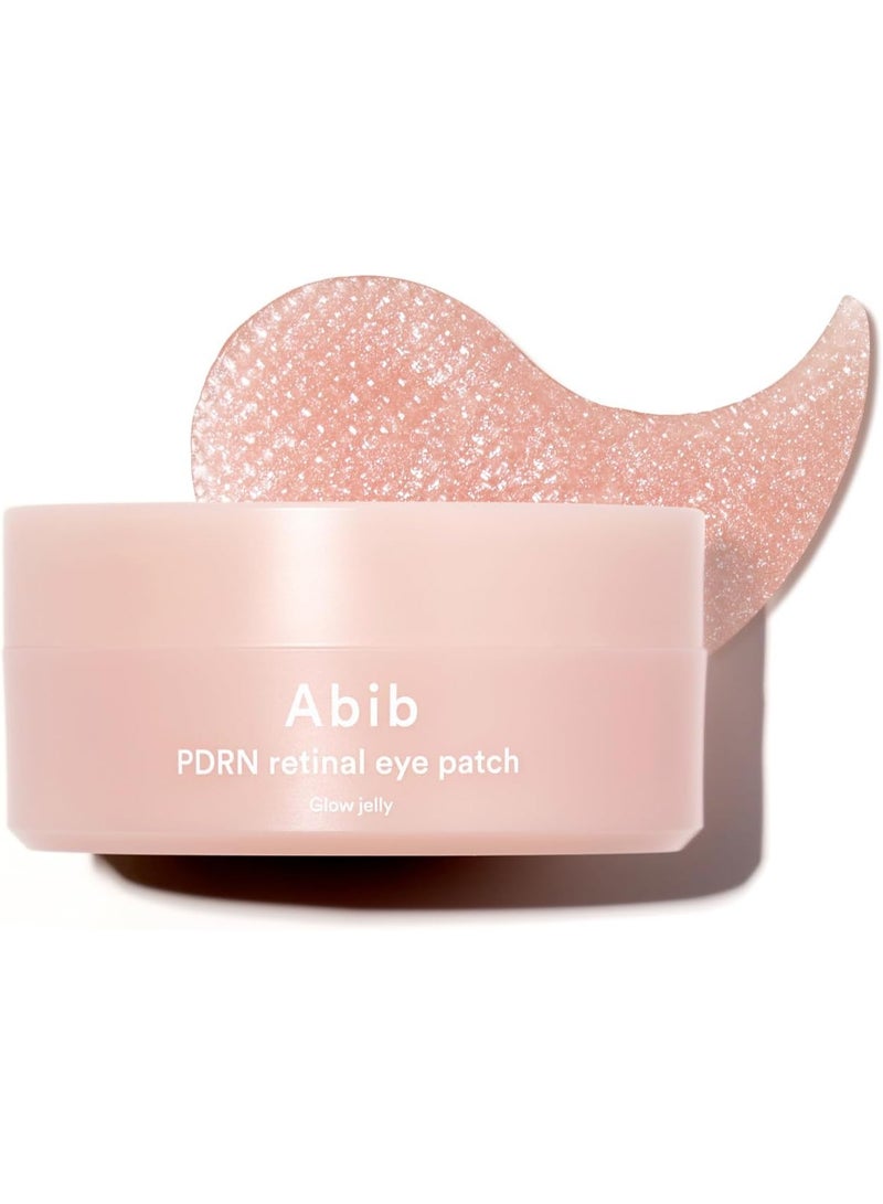 abib PDRN Retinal Eye Patch Glow jelly 60 Patches, Korean Under Eye Patches for Puffy Eyes and Dark Circles, Anti-Wrinkle, Collagen, Caffeine, Niacinamide - Image 1