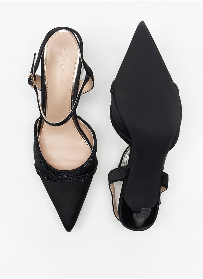 Celeste Womens Slingback Pumps with Stiletto Heels  Ramadan Collection  - Image 4