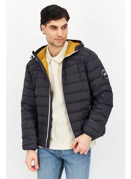 Trespass Men Solid Quilted Jacket, Charcoal  - Image 1