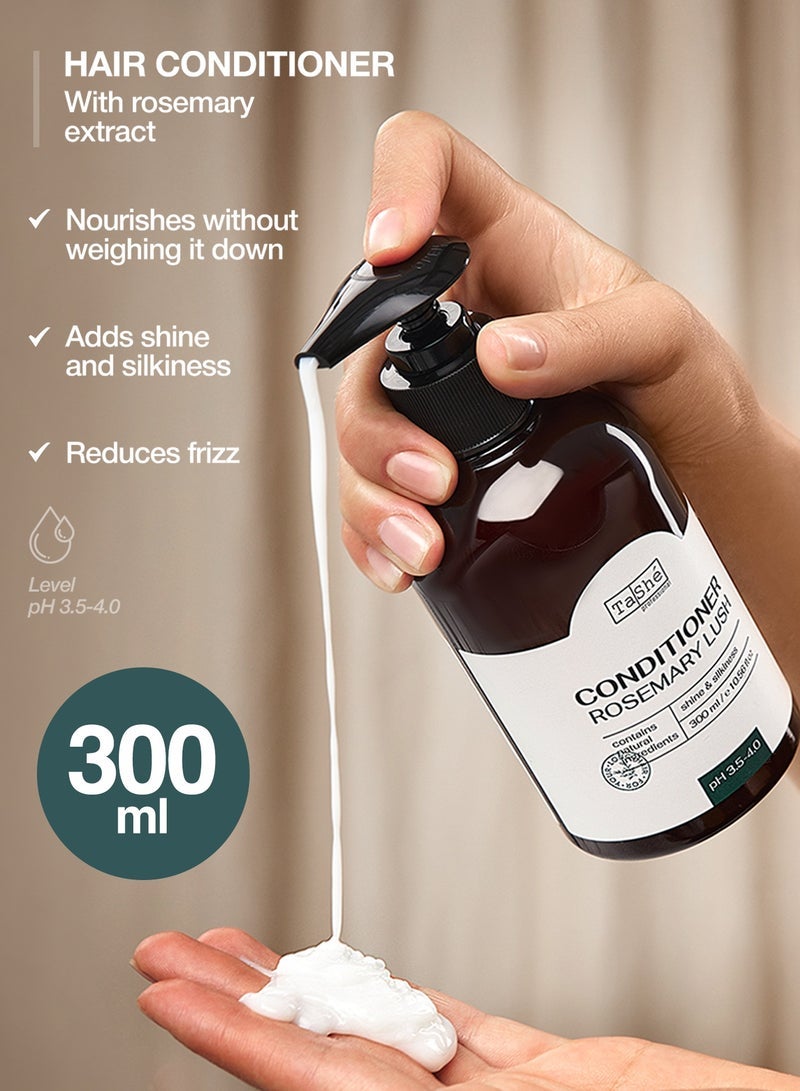 تاش بلسم إكليل الجبل والبيوتين المغذي | تركيبة خالية من الكبريتات والسيليكون عديمة الوزن | 72 ساعة نعومة والتحكم في التجعد والدفاع عن الكسر | درجة الحموضة 4.5 غير دهني | 300 مل - Image 4