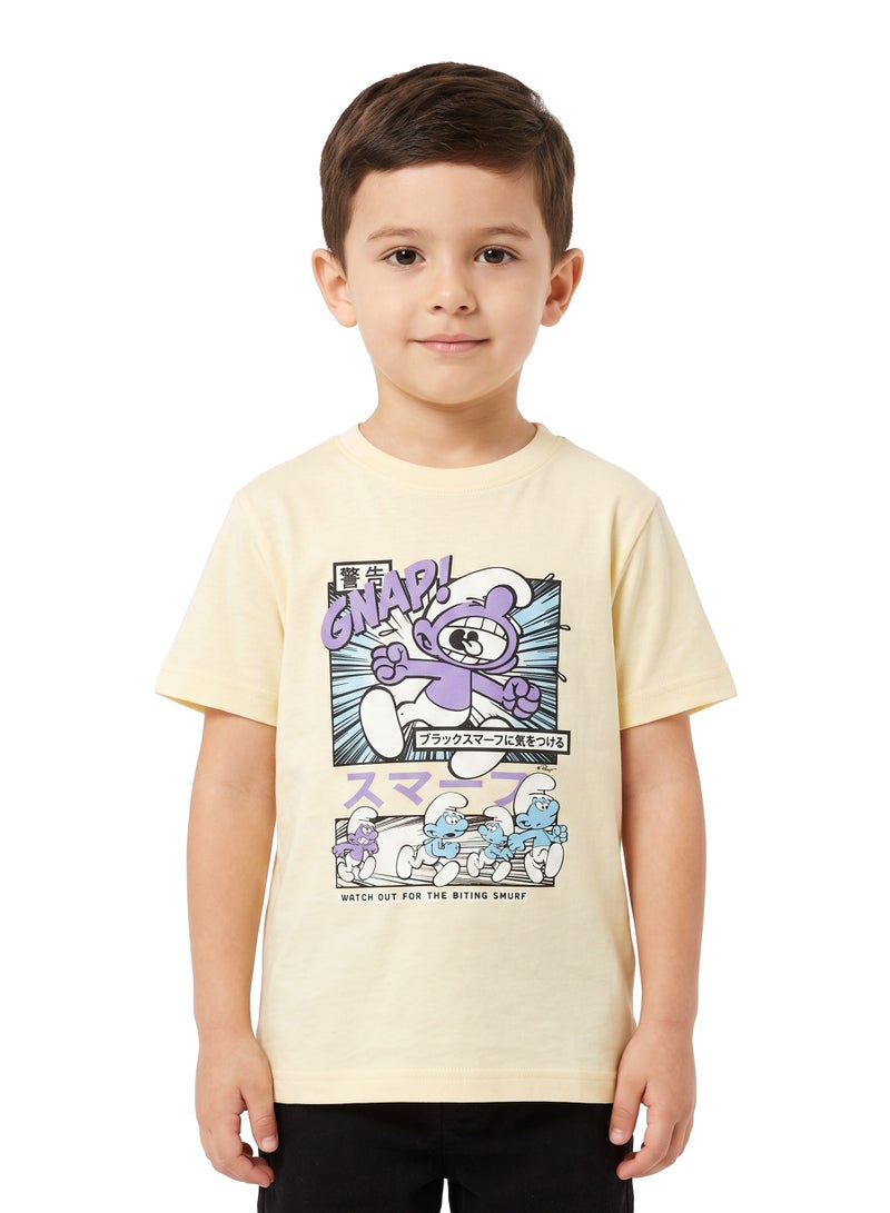 The Smurfs Boys’ Graphic T-Shirt Pack of 2– Short-Sleeve Crew-Neck Cartoon Character Casual Top - Image 2