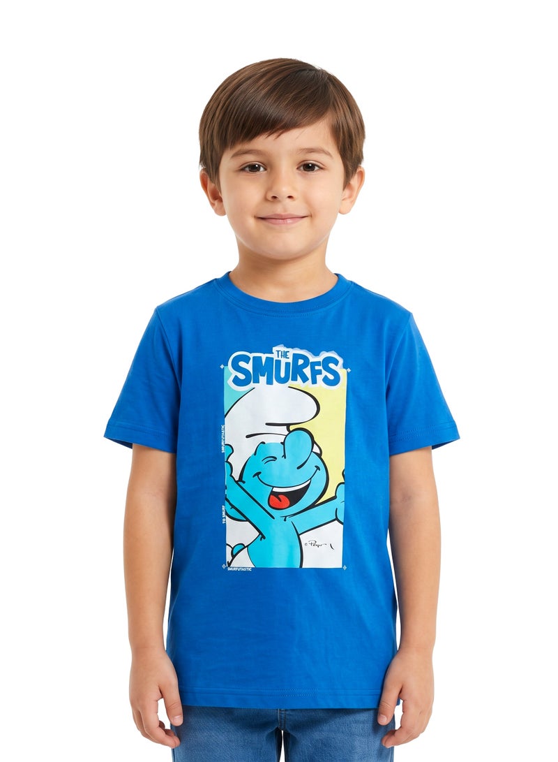 The Smurfs Boys’ Graphic T-Shirt Pack of 2– Short-Sleeve Crew-Neck Cartoon Character Casual Top - Image 4