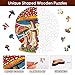 Mys Aurora Mushroom Wooden Puzzles for Adults 200 Piece Unique Shaped Wood Jigsaw Puzzles for Adults and Kids Fun Challenging Puzzles Family Game Gift Medium 112 x 107 - Image 4