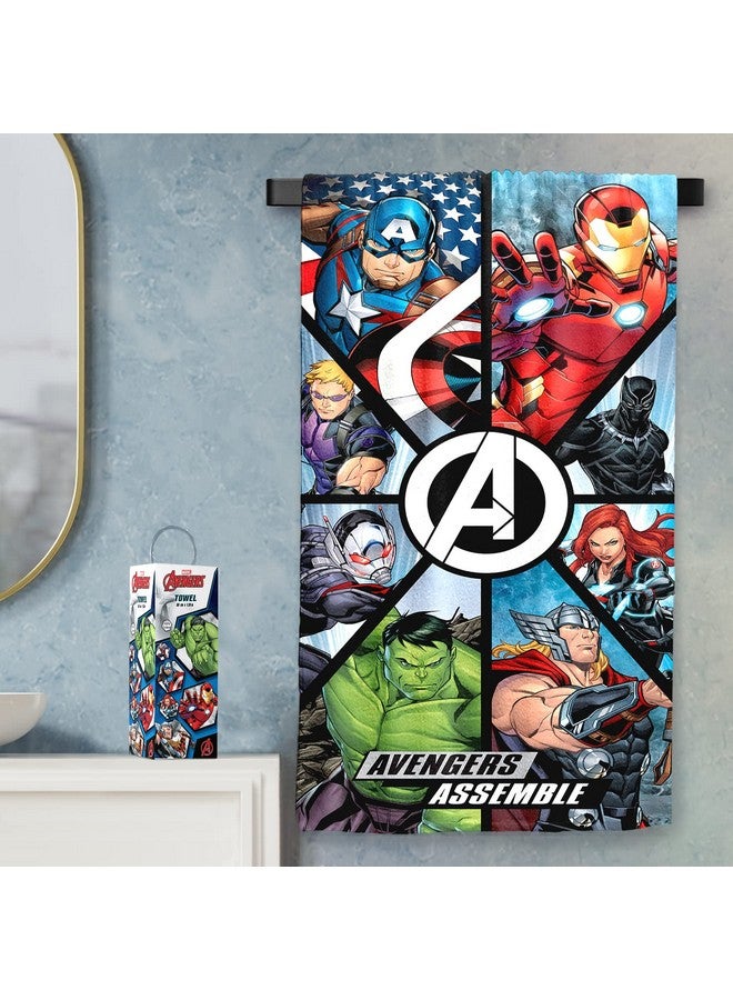 Sassoon Marvel Avenger Cotton Kids Bath Towel with Gift Box in 400 GSM- 60 cm x 120 cm - Image 1