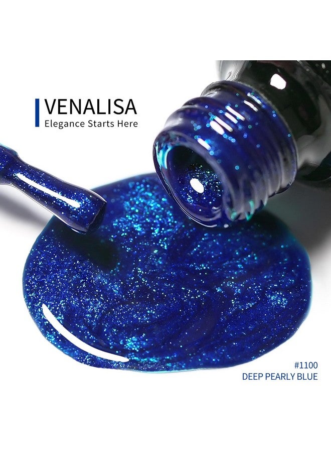 V VENALISA Venalisa Gel Nail Polish 12Ml Deep Pearly Blue Color Soak Off Uv Led Nail Gel Polish Nail Art Starter Manicure Salon Diy At Home 0.43 Oz - Image 2
