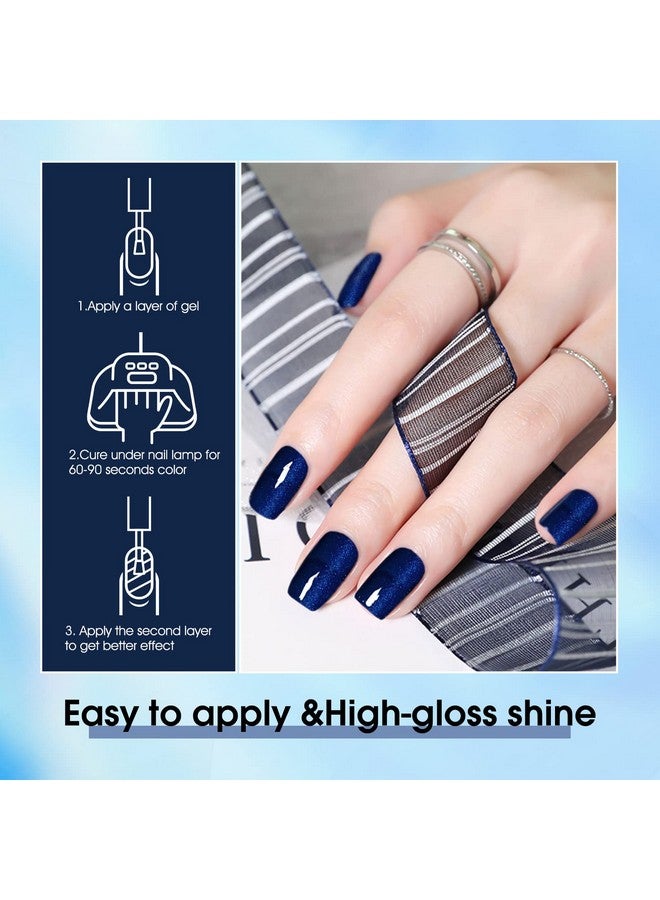 V VENALISA Venalisa Gel Nail Polish 12Ml Deep Pearly Blue Color Soak Off Uv Led Nail Gel Polish Nail Art Starter Manicure Salon Diy At Home 0.43 Oz - Image 5