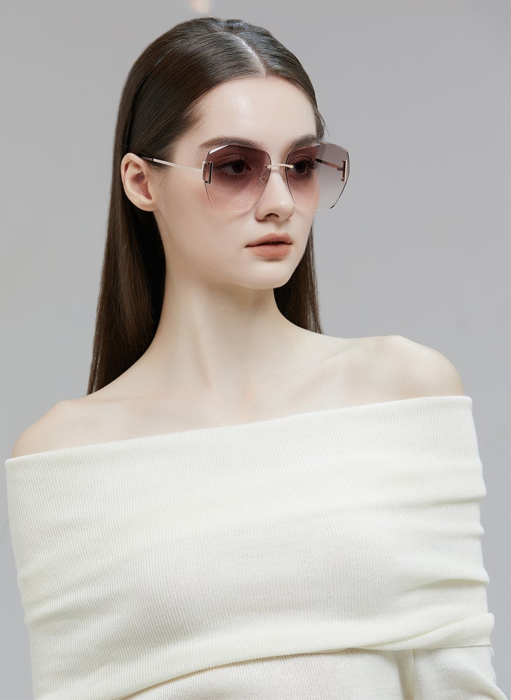 Chomel Fashion High-Definition Nylon Lens Sunglasses For Women's High-End Elegant Anti-Ultraviolet Anti-Blue Light - Image 5