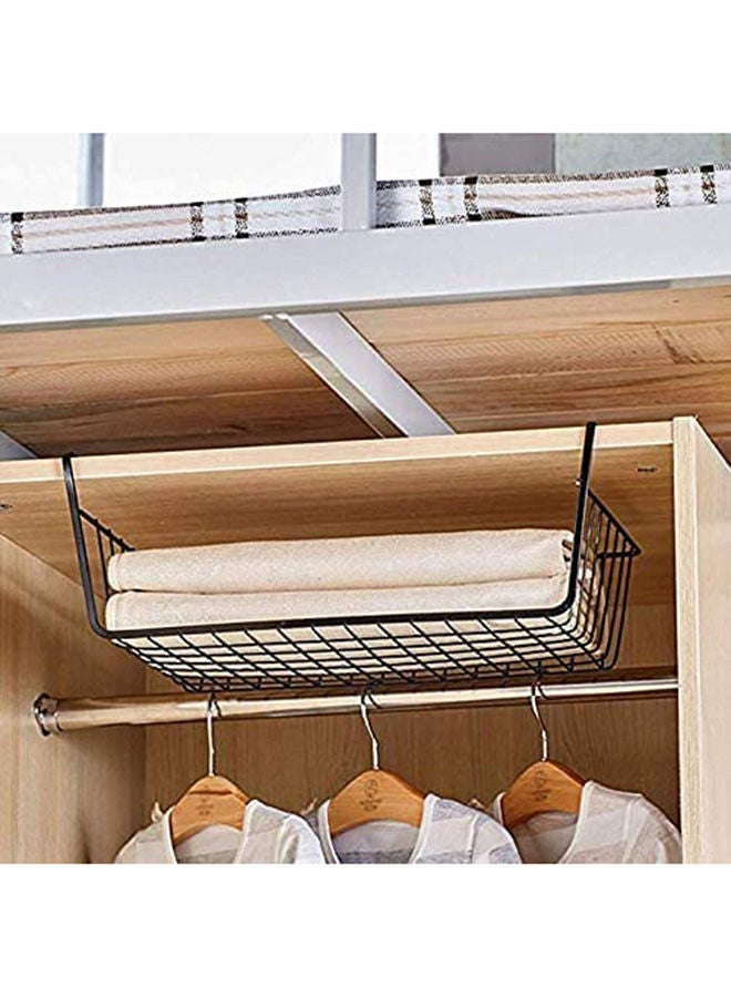 AKDC AKDC Metal Under Shelf Hanging Storage Bin Basket  - Large Pack of 2 (Black) (Black)  - Image 3