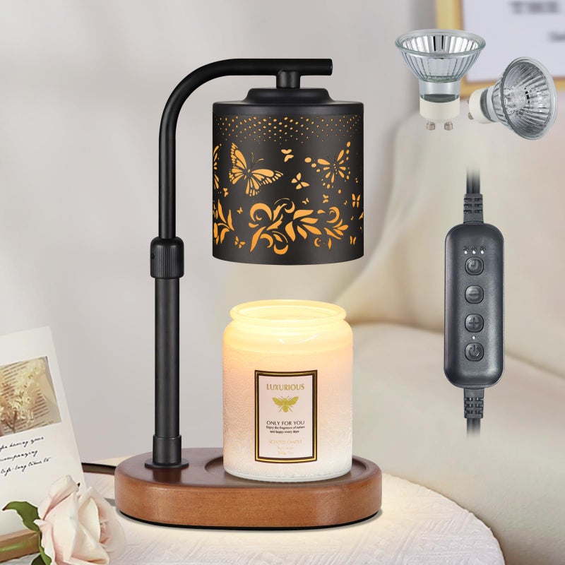 kobodon Candle Warmer Lamp with TimerBirthday Gifts for Women MomAdjustable Height for Scented Jar CandlesElectric Candle Lamp Warmer for Home DecorButterfly - Image 2