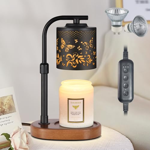 kobodon Candle Warmer Lamp with TimerBirthday Gifts for Women MomAdjustable Height for Scented Jar CandlesElectric Candle Lamp Warmer for Home DecorButterfly - Image 1