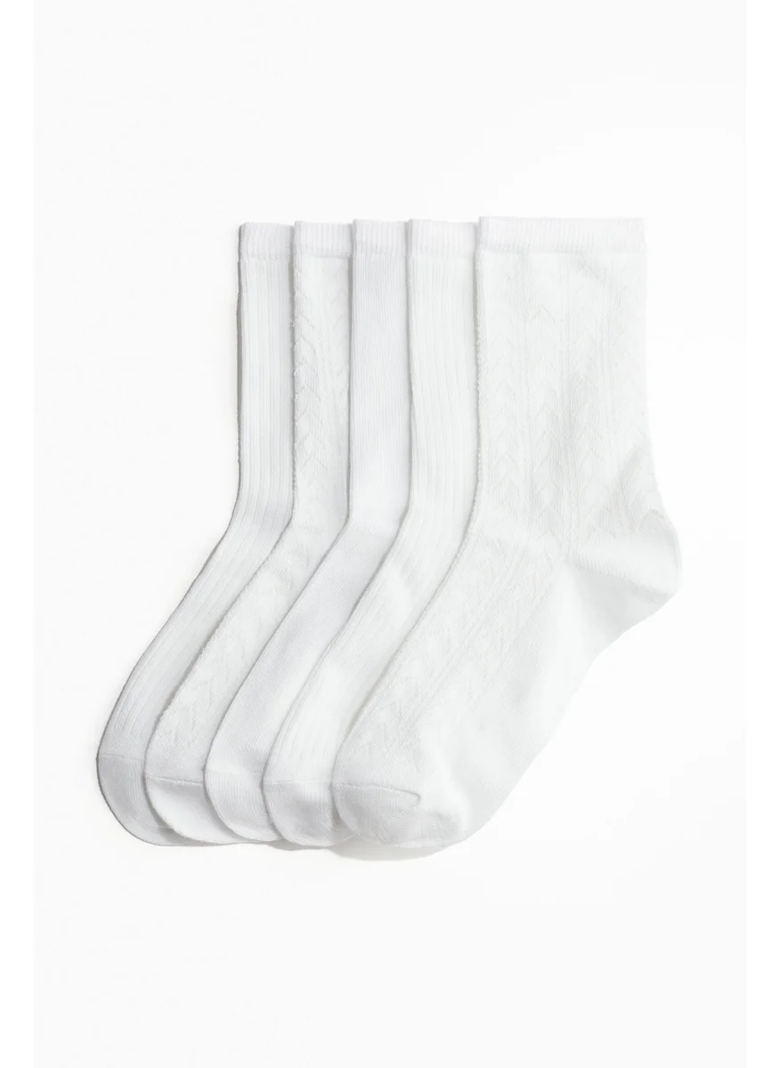 اتش اند ام 5-Pack Rib-Knit Socks