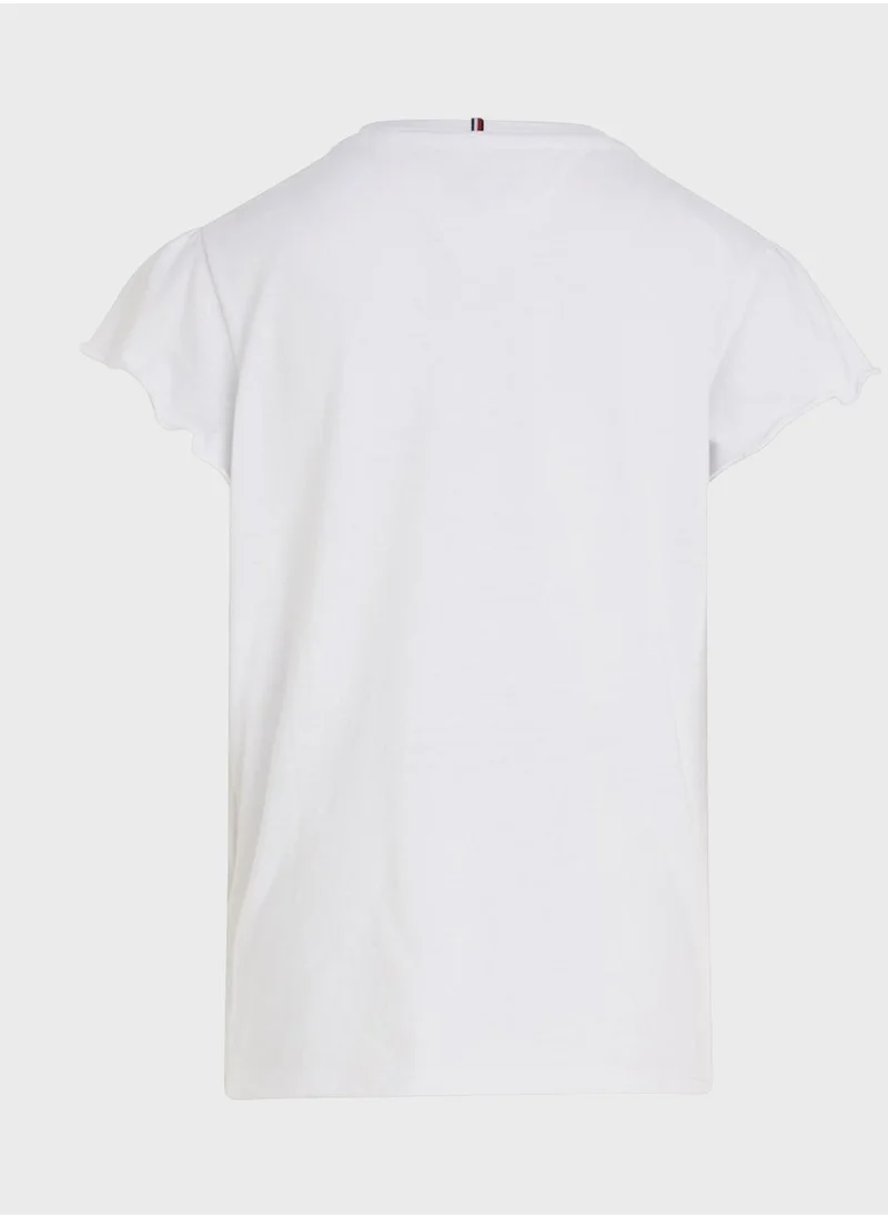 TOMMY HILFIGER Youth Ruffle Sleeve Top