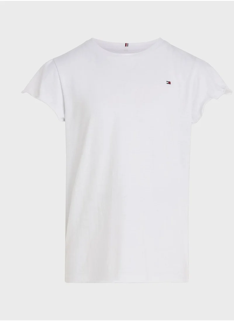 TOMMY HILFIGER Youth Ruffle Sleeve Top