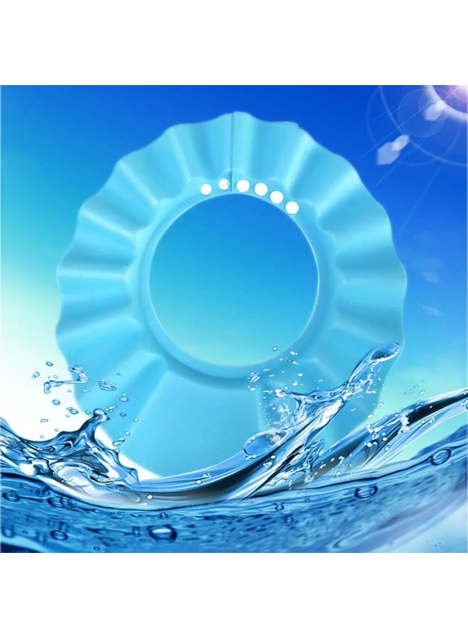 MiniMe Soft EVA Baby Bath Visor | 4‑Snap Adjustable | Blue | Shields Eyes & Ears From Water & Shampoo | Lightweight, Flexible & Quick‑Dry | Fits 0‑6 Years | Doubles as Pool &Beach Sun Hat - Image 3