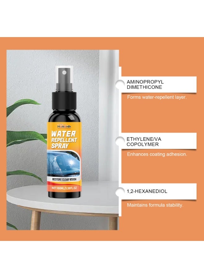Homonth Glass Waterproof Spray - Clear, Clean, and Protective for Car Windshields, Enhances Clarity and Shine for a Clear View - Image 4