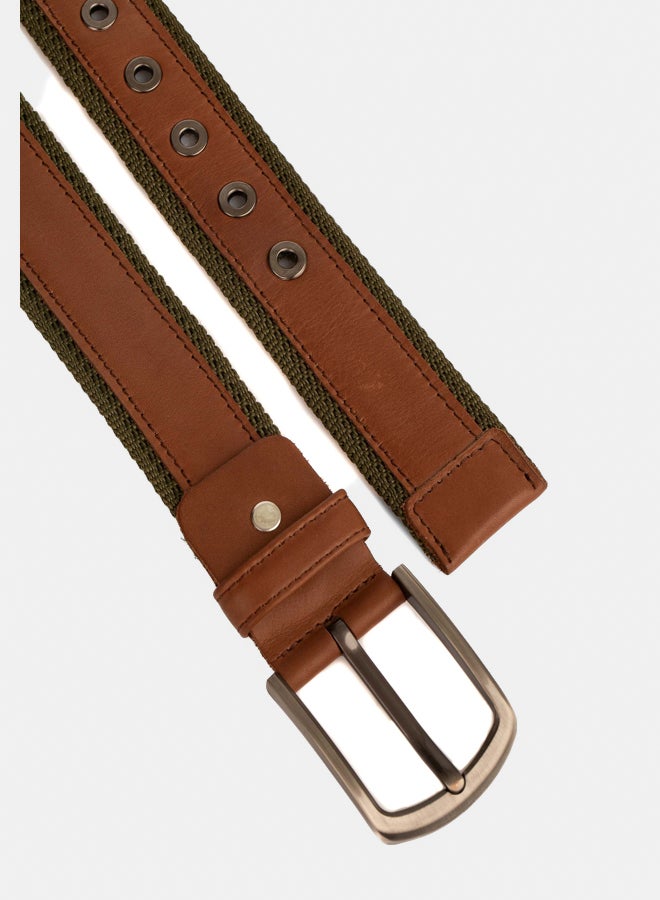 Premoda Men Belt Olive/Brown - Image 3