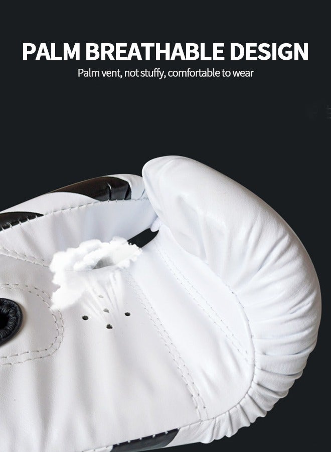 GROIC Boxing Gloves PU Leather, Muay Thai Kickboxing MMA Sparring Training, Advanced TAKKA Closure, Padding, Punch Bags Speed Ball Focus Pads Workout - Image 3