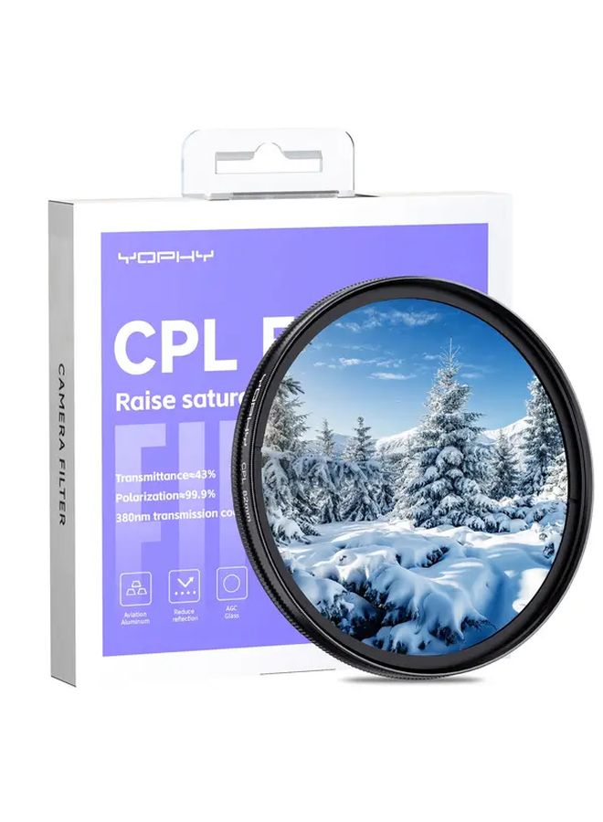 62mm Circular Polarizer Multi Coated Slim CPL Digital Filter for Canon Nikon Sony DSLR - Image 1