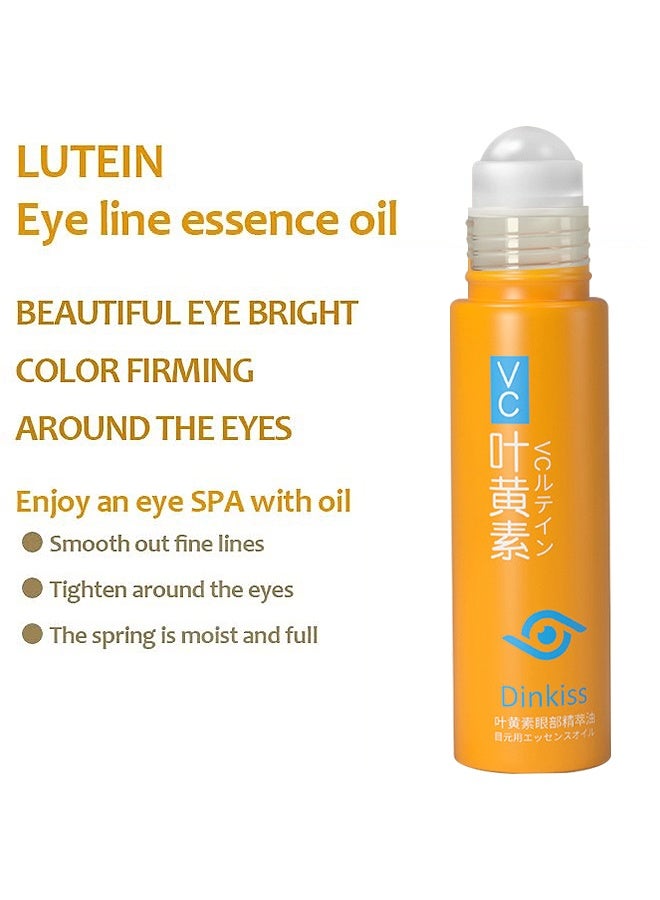 Dinkiss Lutein Eye Essence Oil, VC Lutein Eye Essence Oil, Lutein Eye Serum, Lutein Eye Oil, Under Eye Oil Roller Ball, Japan Firming Anti-Aging Eye Serum For Eye Bags (8ml) - Image 3