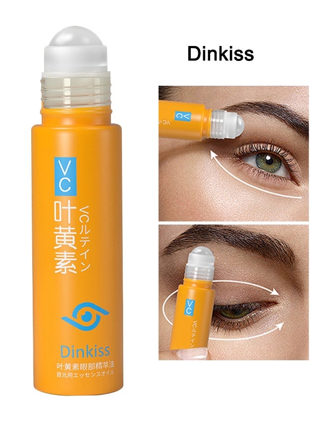 Dinkiss Lutein Eye Essence Oil, VC Lutein Eye Essence Oil, Lutein Eye Serum, Lutein Eye Oil, Under Eye Oil Roller Ball, Japan Firming Anti-Aging Eye Serum For Eye Bags (8ml) - Image 1