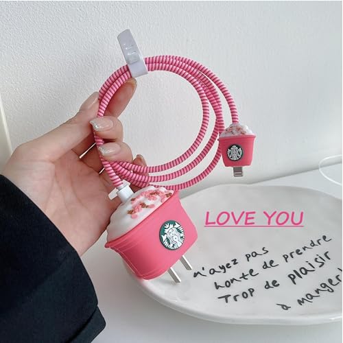 Like Star® Silicone Cartoon 3D Design Protective Case Compatible with Samsung Galaxy 25W USB-C Power Adapter Charger, Protective Cover for Cute Pattern 360° Full Protection Cover 4in1 (Pink Buck) - Image 2