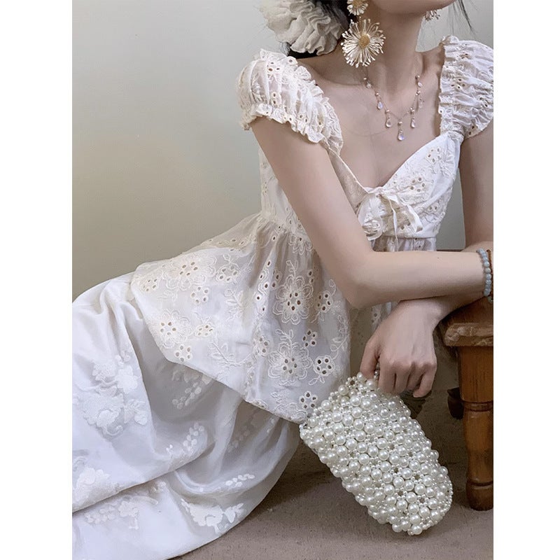 French Riviera Vacation Tencel Set: Camisole Top & Embroidered Wide-Leg Pants - Image 3