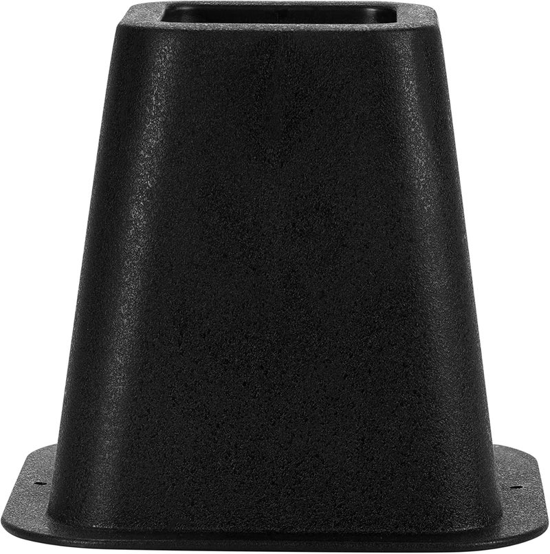 Simplify 6 Inch Bed Riser | Pack of 4 | Bed & Furniture Lifter Wheel Grooves | Under-Bed Storage | Bedroom & Dorm | Black - Image 5