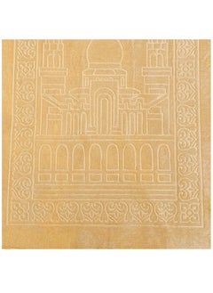 فابينني سجادة صلاة علوية من المخمل مانعة للانزلاق بيج ذهبي 80x120 سم  - Image 2
