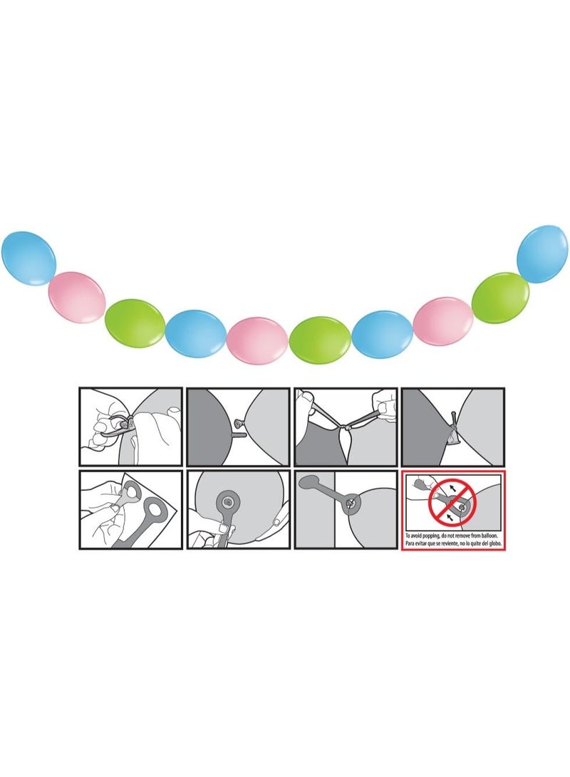 Qualatex Quicklink Party Balloon Banner Upto 10Ft 10 Pcs 12 Inch - Image 2