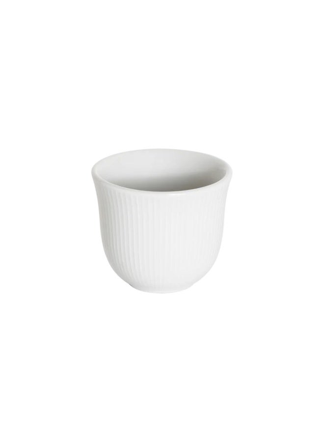 Loveramics Brewers 80ml Embossed Porcelain Espresso Tasting Cup White