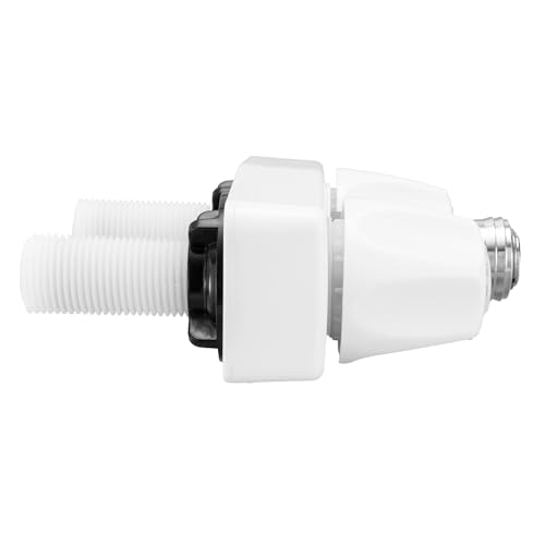 RecPro RV Exterior Faucet Hot/Cold | High Pressure Sprayer | Metal | Optional Flex Spout | RV Exterior Shower Faucet | RV Exterior Sprayer Faucet (No Flex Spout, White) - Image 4