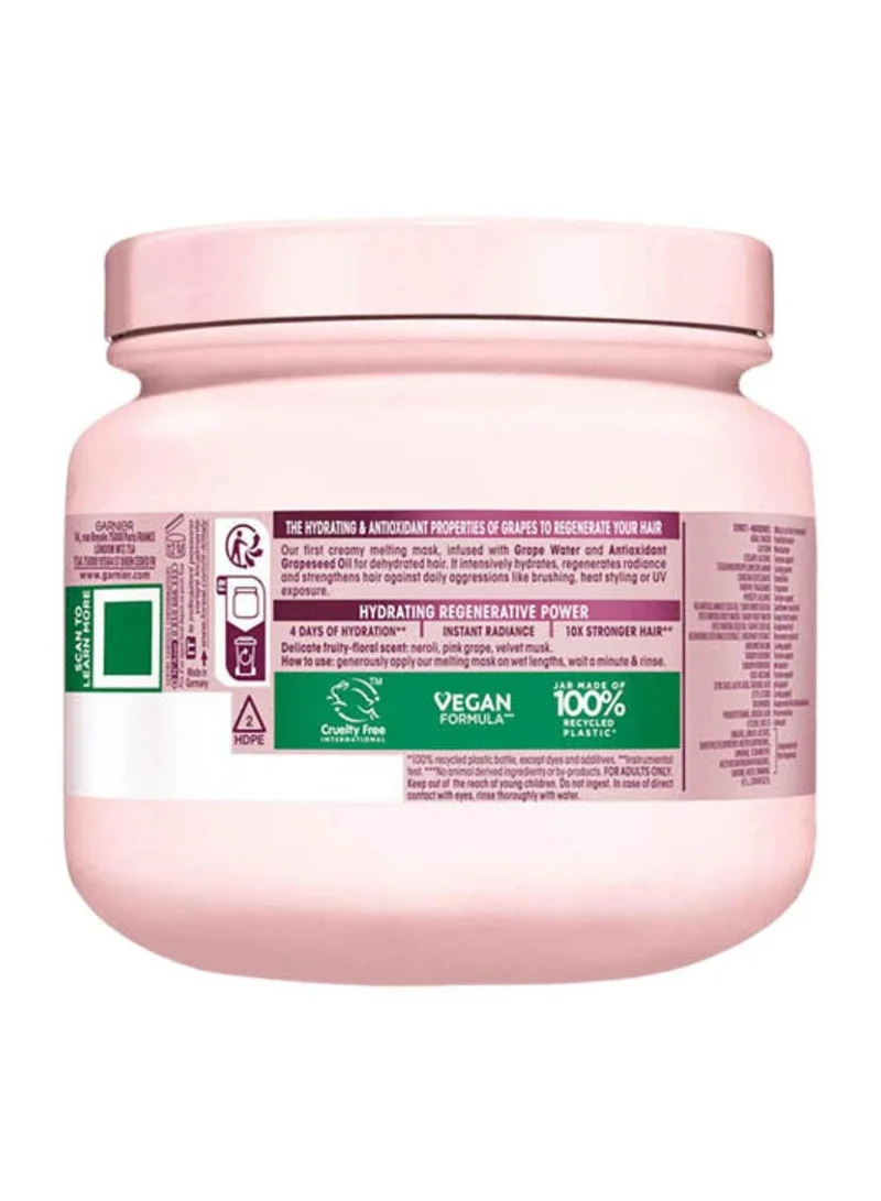 garnier Ultra Doux Grape Moisture - Hydrating Regenerative Mask for Dehydrated Hair - 340ml