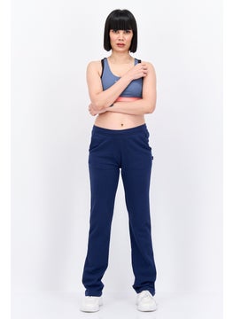Robe Di Kappa Women Regular Fit Plain Sweatpants, Navy Blue  - Image 4