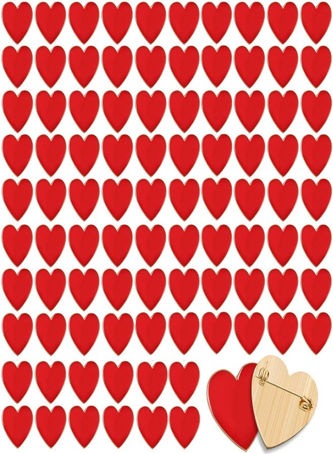Waydress 24 Pieces Valentine Lapel Pin Red Heart Pin Women's Brooches for Valentine Anniversary - Image 1
