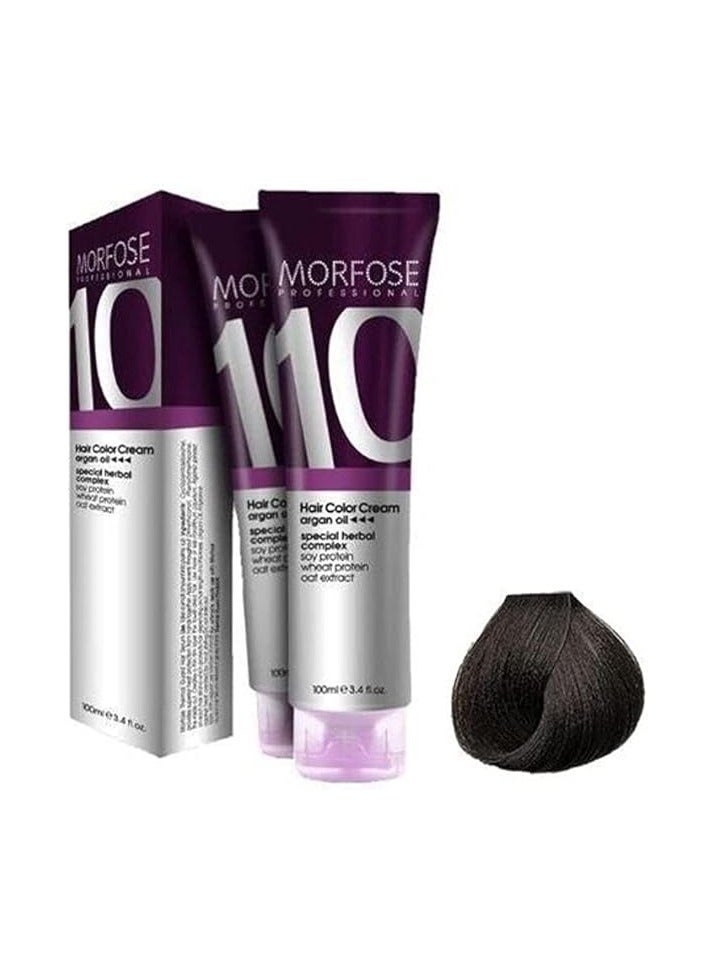 مورفوز كريم تلوين الشعر الاحترافي 10 من مورفوز، 100 مل، رقم بني