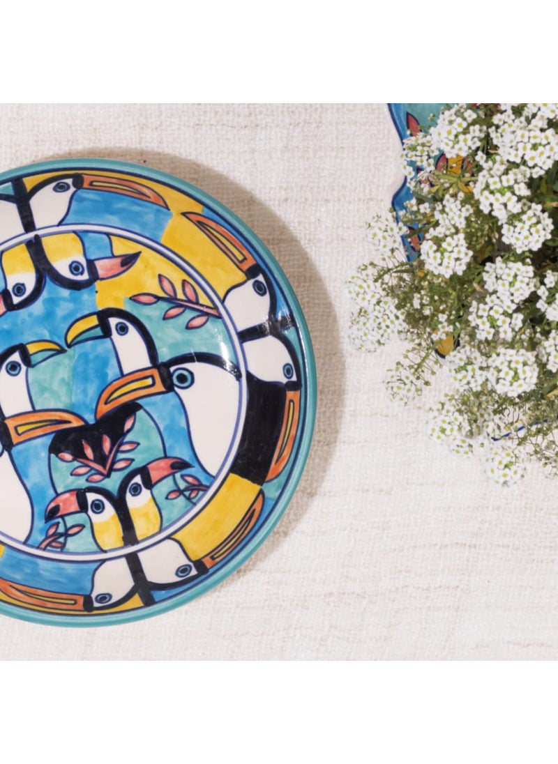AMALFIEE Amalfiee Tropical Bay Premium Ceramic Pasta Plate Set 1 Pieces Elegant Durable NonToxic HeatResistant ScratchResistant Microwave Washer Safe Stylish Pasta Serving LongLasting Quality  - Image 4