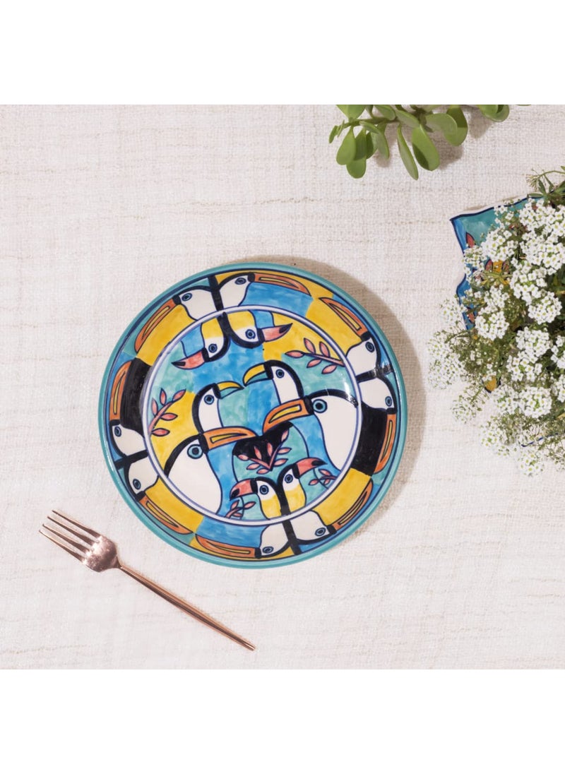 AMALFIEE Amalfiee Tropical Bay Premium Ceramic Pasta Plate Set 1 Pieces Elegant Durable NonToxic HeatResistant ScratchResistant Microwave Washer Safe Stylish Pasta Serving LongLasting Quality  - Image 1