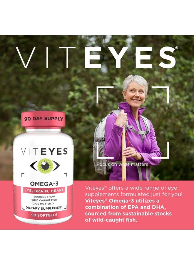 Viteyes Omega-3 Vision Health Supplement, EPA & DHA Rich Dietary Supplement, 90 Softgels - Image 2