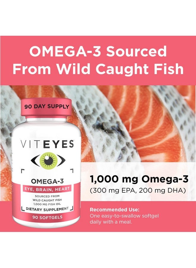 Viteyes Omega-3 Vision Health Supplement, EPA & DHA Rich Dietary Supplement, 90 Softgels - Image 3