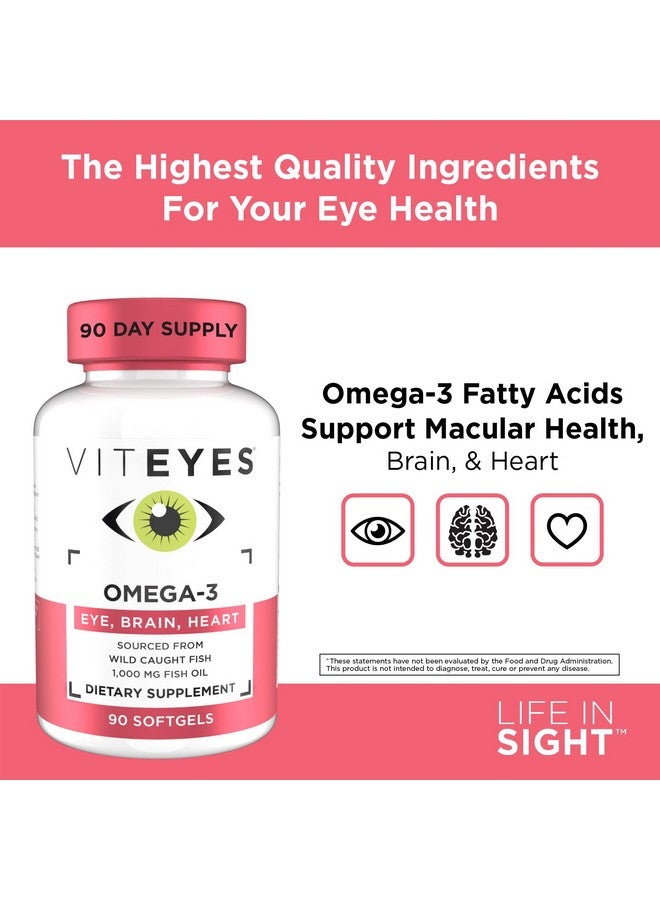 Viteyes Omega-3 Vision Health Supplement, EPA & DHA Rich Dietary Supplement, 90 Softgels - Image 4