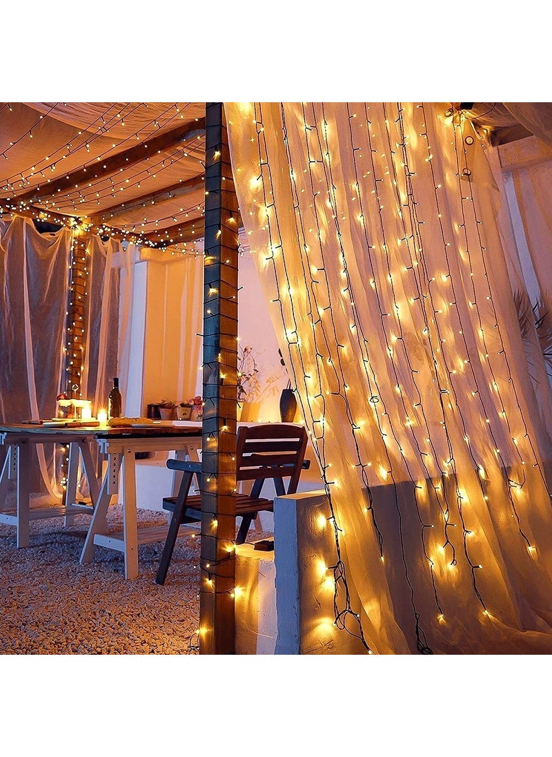 Technojet - 7 Meters Solar Strip with 50 LEDs Garden Decoration Lighting LED Yellow Light Solar Powered - Image 1