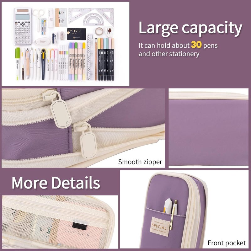 Large Capacity Pencil Case, Cosmetic Bag, Large Capacity, Storage Bag With Zipper, Suitable For School Office - Image 5