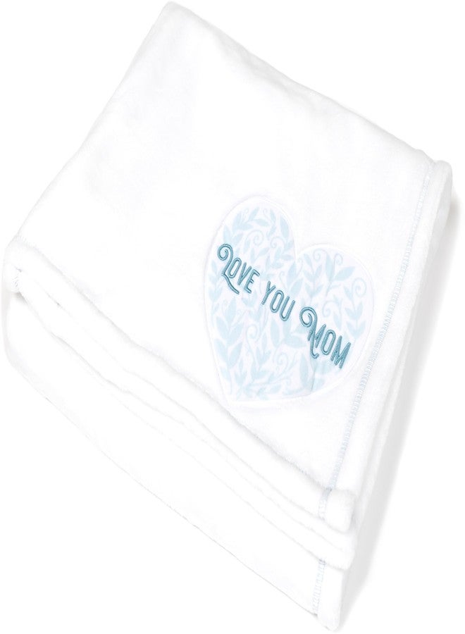 شركة بافيليون جيفت شركة بافيليون للهدايا - أحبك يا أمي - بطانية رويال بلوش 320 جرامًا للمتر المربع، ناعمة وسميكة ودافئة، مناسبة للأريكة والسرير والمكتب، هدية للأم من الابنة أو الابن أو الأطفال أو الزوج أو الأم - Image 4