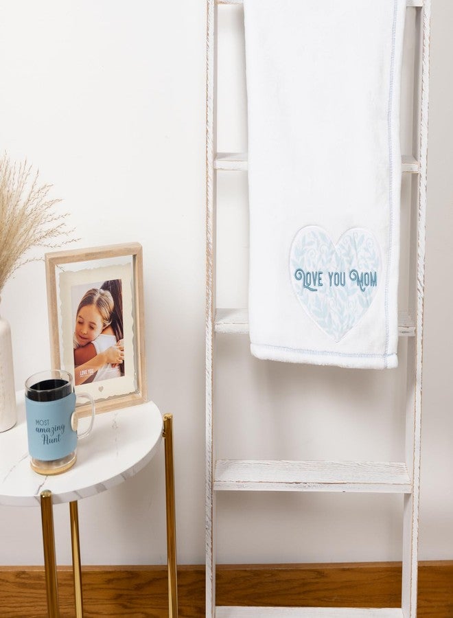 شركة بافيليون جيفت شركة بافيليون للهدايا - أحبك يا أمي - بطانية رويال بلوش 320 جرامًا للمتر المربع، ناعمة وسميكة ودافئة، مناسبة للأريكة والسرير والمكتب، هدية للأم من الابنة أو الابن أو الأطفال أو الزوج أو الأم - Image 5