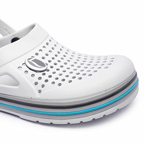 Lancer Mens Soft-Class Light Grey Clog - 7 UK (Soft-Class-W.Gry-7) - Image 2