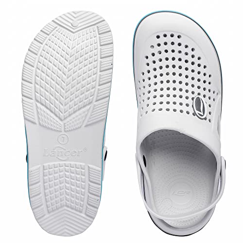 Lancer Mens Soft-Class Light Grey Clog - 7 UK (Soft-Class-W.Gry-7) - Image 5