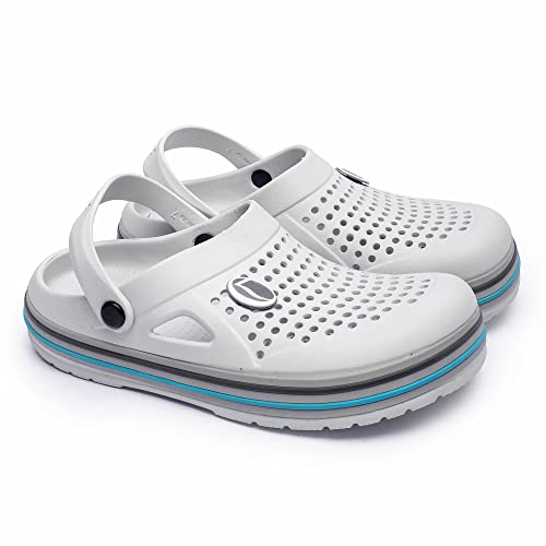 Lancer Mens Soft-Class Light Grey Clog - 7 UK (Soft-Class-W.Gry-7) - Image 1